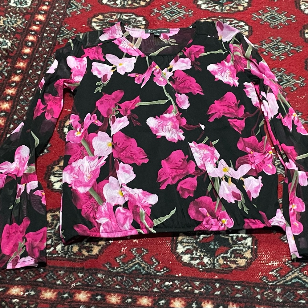 INC Women's Floral Blouse XS